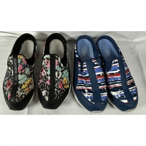 Lot Of 2 Womens Easy Spirit Shoes Size‎ 9WW Slip On Travel Time Comfort Clog - Picture 2 of 15